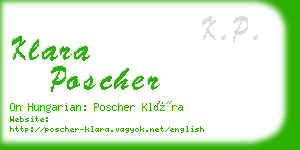 klara poscher business card